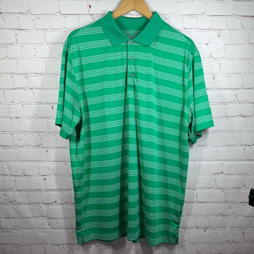 Nike Golf Men's Dri-Fit Tour Performance Short Sleeve Polo Size XL Green & White